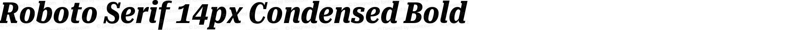 Roboto Serif 14px Condensed Bold