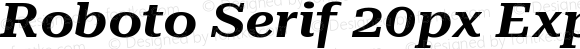 Roboto Serif 20px Expanded SemiBold