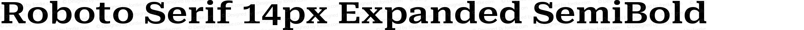 Roboto Serif 14px Expanded SemiBold