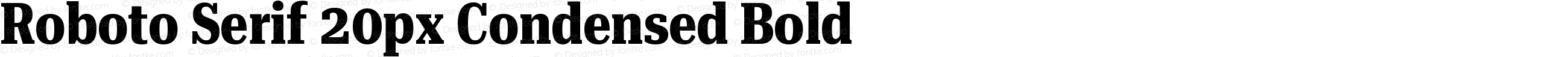 Roboto Serif 20px Condensed Bold