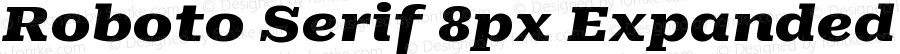 Roboto Serif 8px Expanded Black Italic