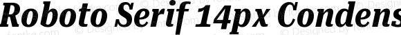 Roboto Serif 14px Condensed Bold Italic