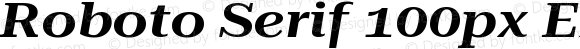 Roboto Serif 100px Expanded SemiBold Italic
