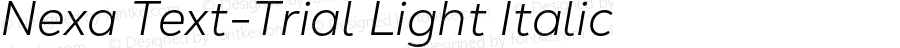 Nexa Text-Trial Light Italic