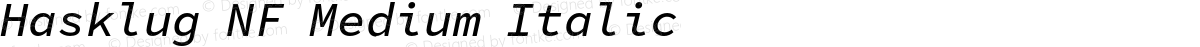 Hasklug NF Medium Italic