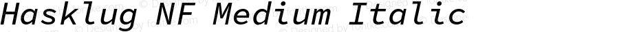Hasklug NF Medium Italic