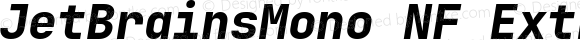 JetBrainsMono NF ExtraBold Italic