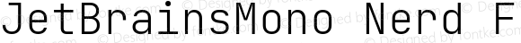 JetBrainsMono Nerd Font Mono ExtraLight