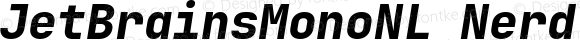 JetBrainsMonoNL Nerd Font Mono ExtraBold Italic