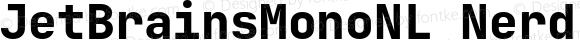 JetBrainsMonoNL Nerd Font Mono ExtraBold