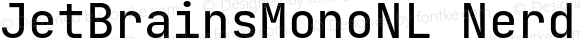 JetBrainsMonoNL Nerd Font Mono Medium
