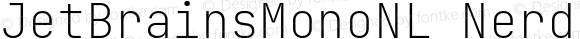 JetBrainsMonoNL Nerd Font Thin