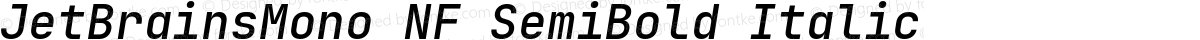 JetBrainsMono NF SemiBold Italic