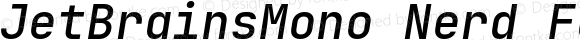 JetBrainsMono Nerd Font Mono SemiBold Italic