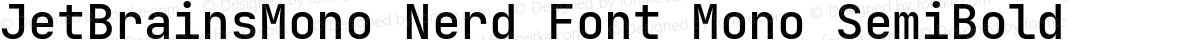 JetBrainsMono Nerd Font Mono SemiBold