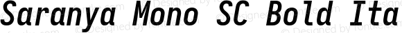 Saranya Mono SC Bold Italic