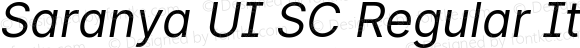 Saranya UI SC Regular Italic