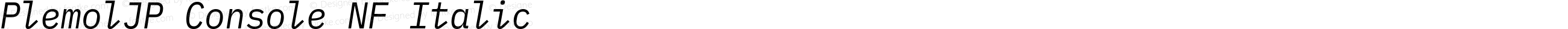 PlemolJP Console NF Italic