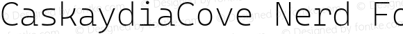 CaskaydiaCove Nerd Font ExtraLight