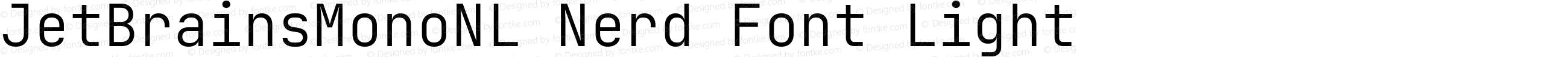 JetBrainsMonoNL Nerd Font Light