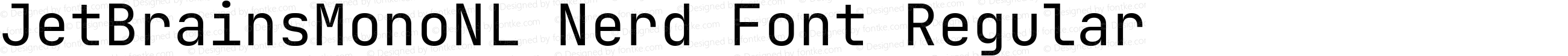 JetBrainsMonoNL Nerd Font Regular