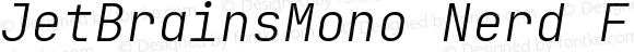JetBrainsMono Nerd Font ExtraLight Italic
