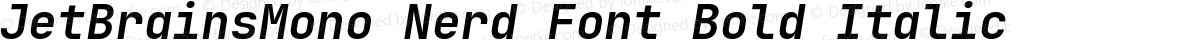 JetBrainsMono Nerd Font Bold Italic