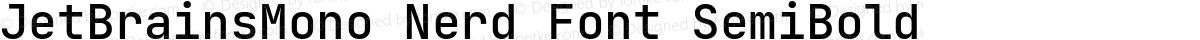 JetBrainsMono Nerd Font SemiBold