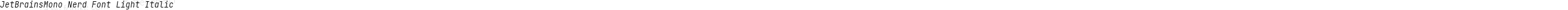 JetBrainsMono Nerd Font Light Italic