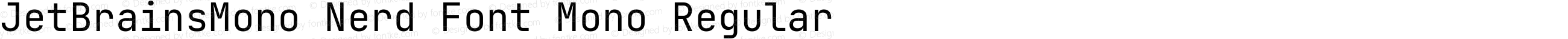 JetBrains Mono Regular Nerd Font Complete Mono