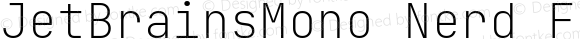 JetBrainsMono Nerd Font Mono Thin