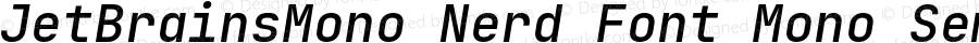 JetBrains Mono SemiBold Italic Nerd Font Complete Mono