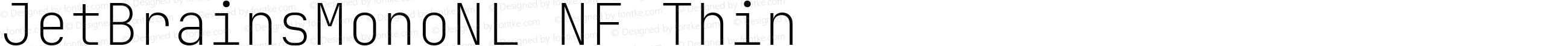 JetBrains Mono NL Thin Nerd Font Complete Windows Compatible