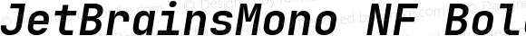 JetBrainsMono NF Bold Italic