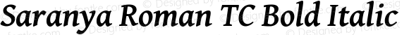 Saranya Roman TC Bold Italic