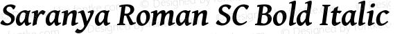 Saranya Roman SC Bold Italic