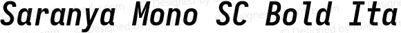 Saranya Mono SC Bold Italic