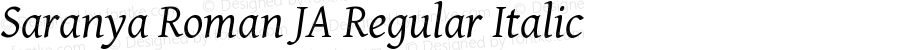 Saranya Roman JA Regular Italic