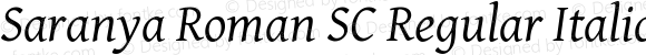 Saranya Roman SC Regular Italic