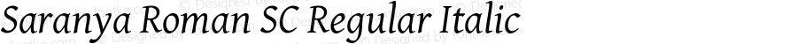 Saranya Roman SC Regular Italic