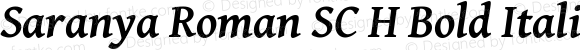 Saranya Roman SC H Bold Italic