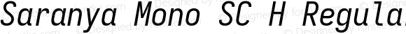 Saranya Mono SC H Regular Italic