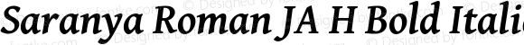 Saranya Roman JA H Bold Italic