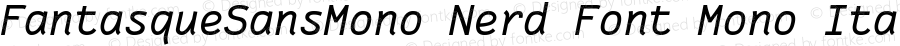 Fantasque Sans Mono Italic Nerd Font Complete Mono