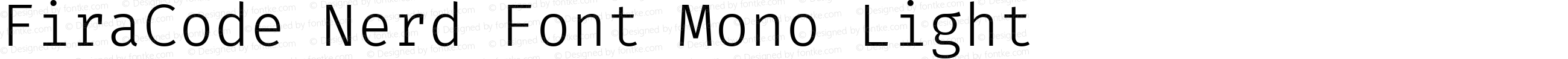 FiraCode Nerd Font Mono Light