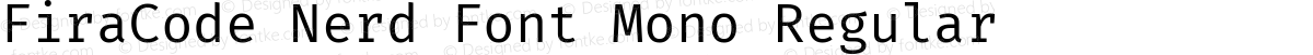 FiraCode Nerd Font Mono Regular