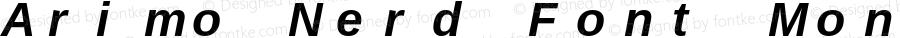 Arimo Nerd Font Mono Bold Italic Version 1.23;Nerd Fonts 2.1.0