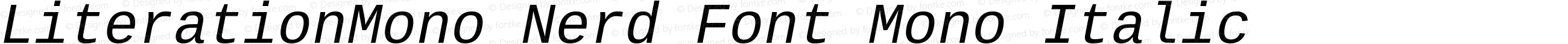 LiterationMono Nerd Font Mono Italic