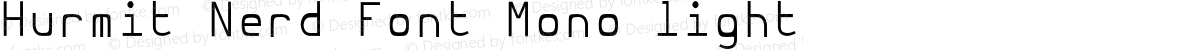 Hurmit Nerd Font Mono light