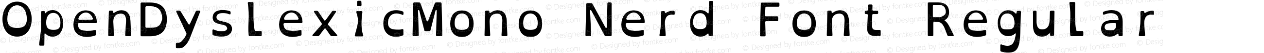 OpenDyslexicMono Nerd Font Regular